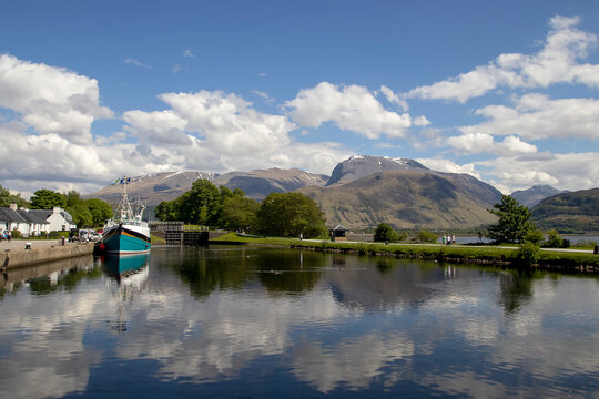 Corpach Sea Lock near Fort William in the Scottish Highlands, UK