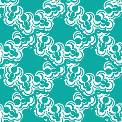 Oriental seamless vector background. Wallpaper in a baroque style pattern. Baby blue floral element. Ornament for wallpaper, fabric, packaging and paper. Simple style, vector illustration.