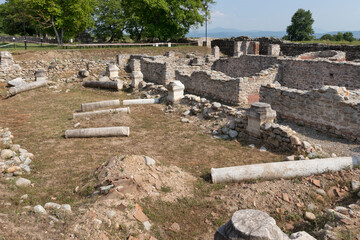 Fototapeta na wymiar Ruins of ancient Roman city Nicopolis ad Nestum, Bulgaria