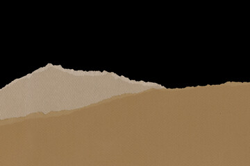 Torn paper desert landscape at night. Sand dunes collage illustration.