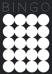 Composition of bingo text with score chart on black background