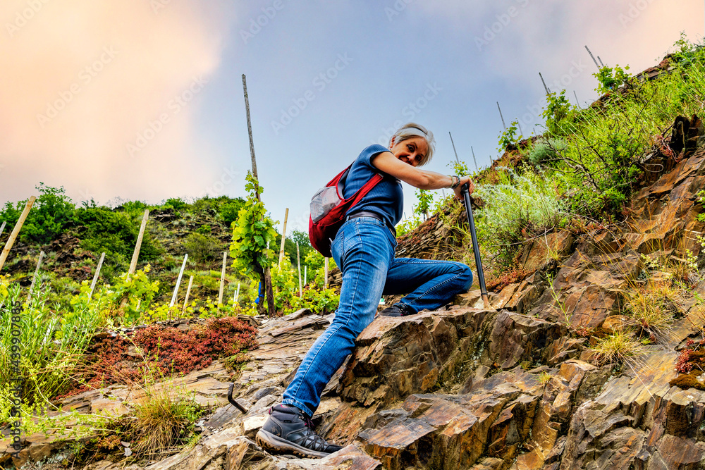 Sticker klettersteig im weinberg