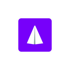 The paper airplane icon. Vector drawing for design of applications and sites.
