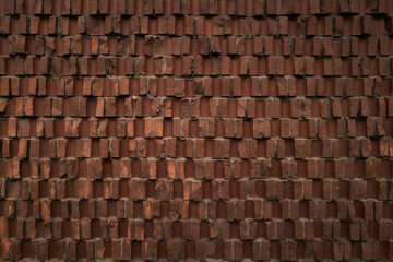 Wall of broken bricks