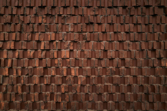 Wall of broken bricks