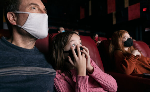 Movies: Little Girl Scared During Movie