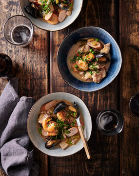 Seafood Gumbo On A Table