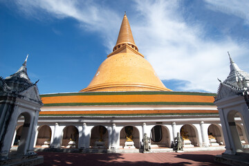 Prapathom chedi temple, The biggest pagoda in Nakornpathom, Thailand. The most famous destination...