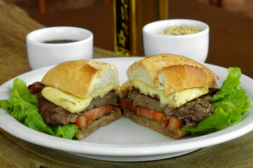 bread with sausage, a traditional Brazilian snack