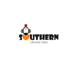 Southern organic farm logotype vector