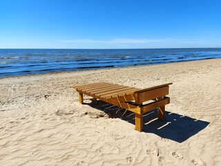 beach chair on the beach