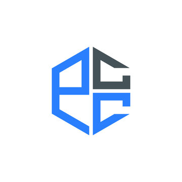 PCC logo PCC icon PCC vector PCC monogram PCC letter PCC minimalist PCC triangle PCC hexagon Unique modern flat abstract logo design 