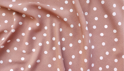 soft gentle beige fabric Polka Dot Printed Fleece  © Karina Takmazyan
