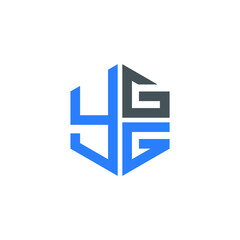 Obraz premium YGG logo YGG icon YGG vector YGG monogram YGG letter YGG minimalist YGG triangle YGG hexagon Unique modern flat abstract logo design 