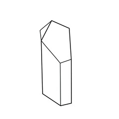 Vector illustration crystal. Magic rock, Boho style. Trendy logo design, abstract symbol