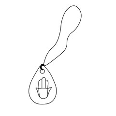 Vector illustration Magic sign, Boho style. Trendy logo design, abstract symbol, tattoo. pendant