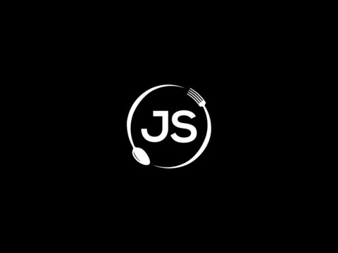 Letter JS Logo, restaurants js logo icon vector for modern kitchen, health and food business