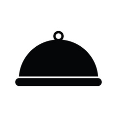 Simple tray with lid for serving food icon in trendy line style isolated on white background for web apps and mobile concept. Vector Illustration