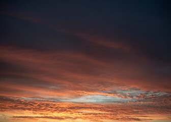 sunset in the sky