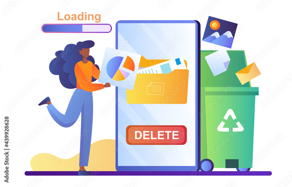 Poster human delete unnecessary data from phone memory
