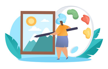 Creative professional graphic designer painter