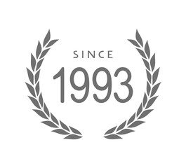 Since 1993 emblem design