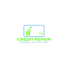 Fototapeta premium Credit repair logo idea. credit repair business. repair logo design. money repair logo vector