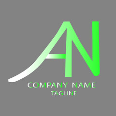 AN Letter Logo Design 