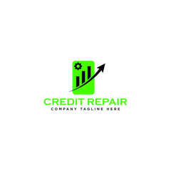 Credit repair logo idea.
credit repair business.
repair logo design.
money repair logo vector