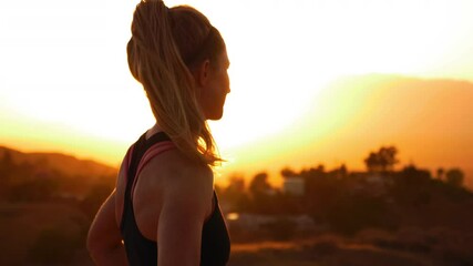 Female Athlete Checking Fitness Watch 4K - Powered by Adobe