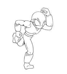 Modern hero illustration to coloring