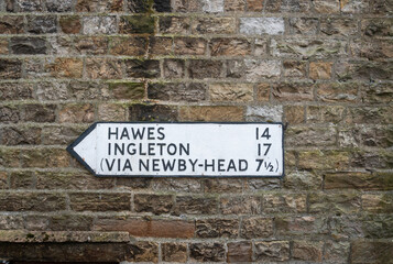 Directional Sign, Dent, Cumbria, UK