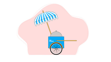 ice cream cart vector illustration