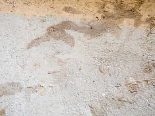 Wasted concrete wall by time.