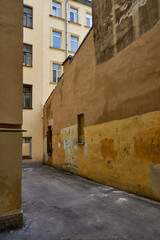 old courtyard in the city center of St. Petersburg