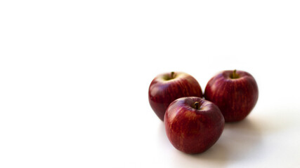 red apple isolated on white background