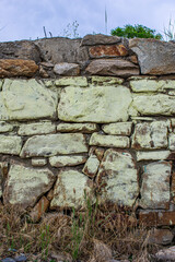 photo of an old stone wall. background. textures