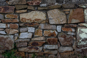 photo of an old stone wall. background. textures