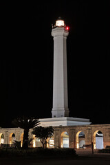 Fototapeta premium night view of the lighthouse of Cape of leuca
