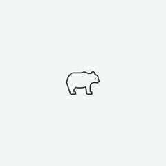 Bear vector icon illustration sign