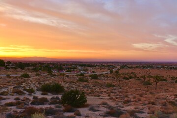Beautiful Sunset In The Southern California Desert City Palmdale