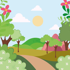 Obraz premium landscape with way