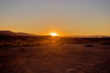 Beautiful Sunset In The Southern California Desert City Palmdale