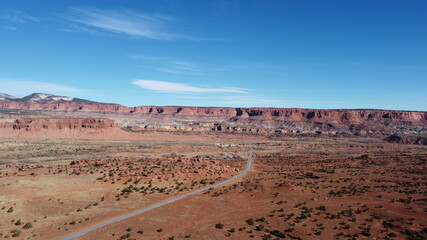 Birds eye just outside Capital Reef National Park
