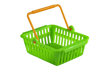 Plastic shopping basket. A small container for handy products.