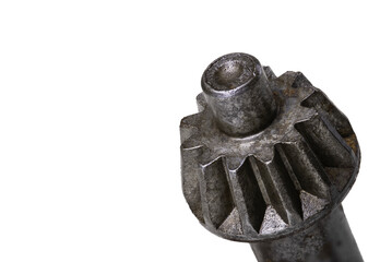 Metal key for attaching the drill bits to the drill spindle. Metal accessories used in the workshop.