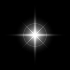 キラキラしたスパークルな光素材(黒背景)