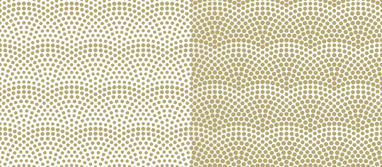 Fish scales seamless pattern. Vector monochrome illustration