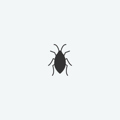 Cockroach vector icon illustration sign