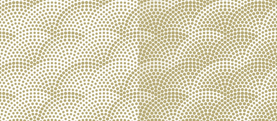 Fish scales seamless pattern. Vector monochrome illustration